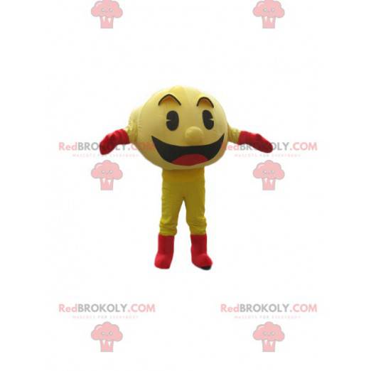 Mascot Pac-man, het gele karakter van de beroemde videogame -