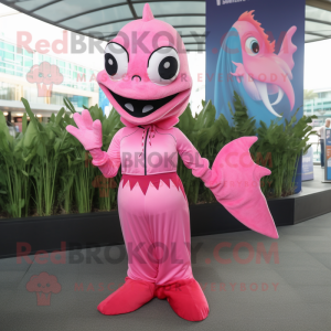 Pink Barracuda maskot...