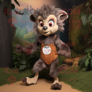 Bruin Aye-Aye mascotte...