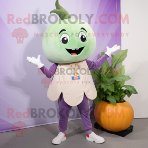 Lavendel melon maskot drakt...