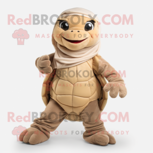 Beige skildpadde maskot...