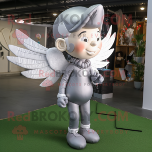 Sølv Cupid maskot kostume...