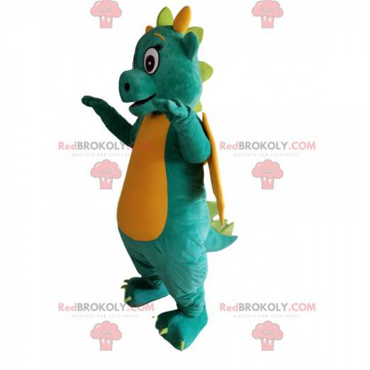 Green and yellow strap mascot with yellow wings - Redbrokoly.com