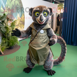 Olive Lemur maskot...