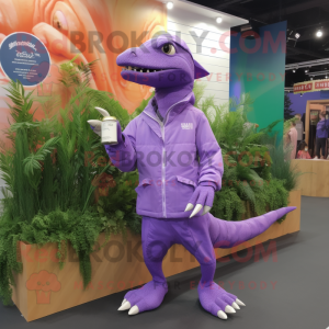 Lavendel Coelophysis maskot...