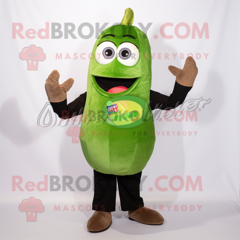 Olive Enchiladas mascot costume character dressed with a Polo Shirt and Tie pins