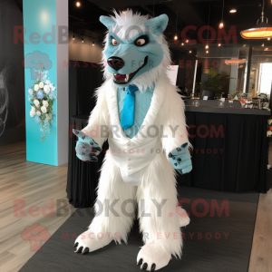 Cyan Werewolf maskot...