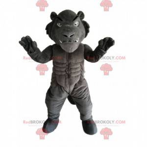 Mascota tigre gris feroz y muy musculoso - Redbrokoly.com