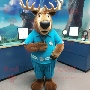 Blue Irish Elk mascotte...