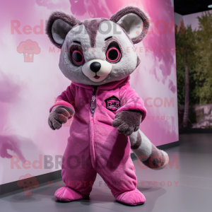 Pink Civet maskot kostume...