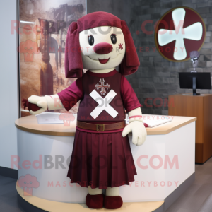 Maroon Celtic Cross maskot...