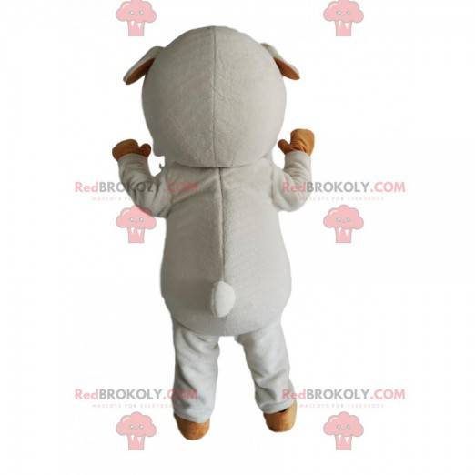 Kleine witte en beige schapen mascotte - Redbrokoly.com