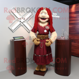 Maroon Celtic Cross...