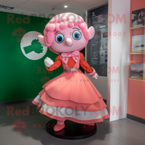 Rosa irsk flagg maskot...