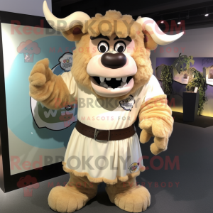 Kremfarget Minotaur maskot...