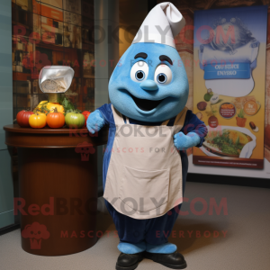 Blauw Shakshuka mascotte...