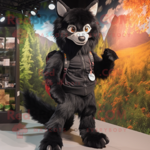 Black Fox maskot kostume...