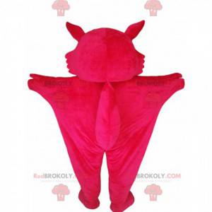 Mascotte de petit chat volant fushia et jaune.Costume de chat -