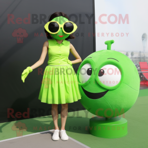 Lime Green Golfbal mascotte...