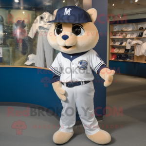 Navy Pendant mascot costume character dressed with a Baseball Tee and Cummerbunds