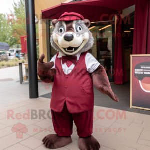 Maroon Badger mascotte...