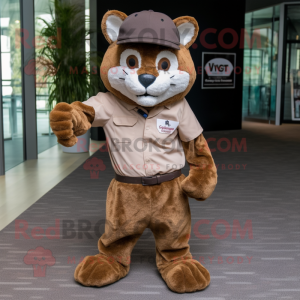 Brauner Bobcat Maskottchen...