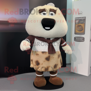 nan Shepard'S Pie mascot costume character dressed with a Shorts and Cufflinks