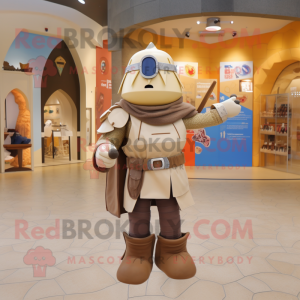 Tan Medieval Knight maskot...