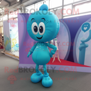 Cyan hjerteformede balloner...