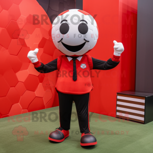 Red Soccer Ball maskot...