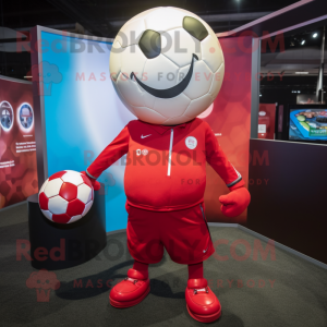 Red Soccer Ball maskot...