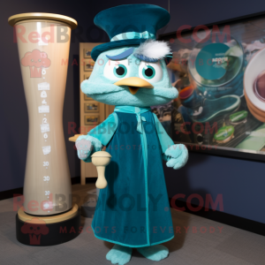 Teal Hourglass maskot...