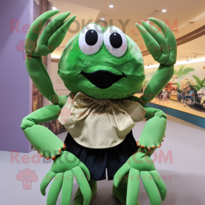 Olive Crab maskot kostume...