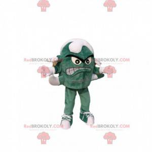 Mascote monstrinho verde com várias pernas. - Redbrokoly.com
