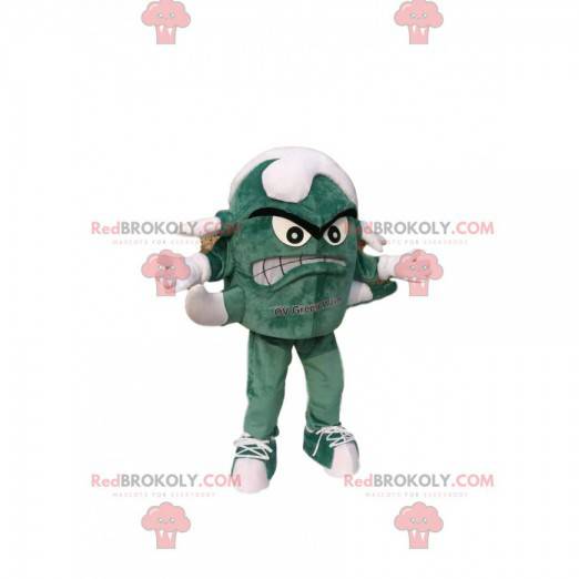 Mascote monstrinho verde com várias pernas. - Redbrokoly.com