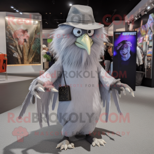 Sølv Harpy maskot kostume...