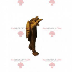 Armadillo mascot with a striped shell. Armadillo costume -