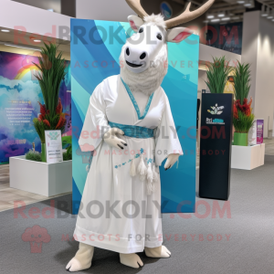 White Elk maskot kostume...