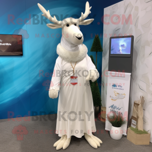 White Elk maskot kostume...