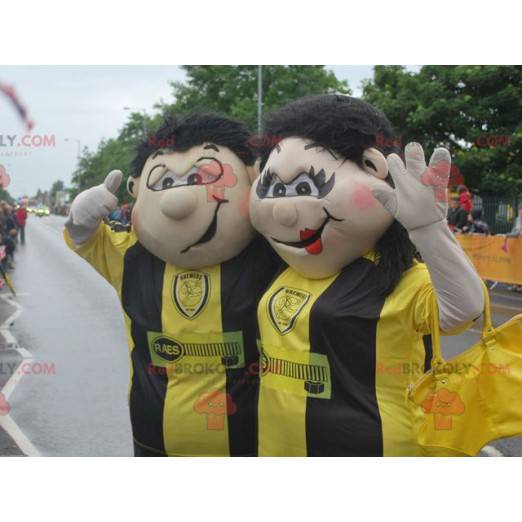 Mascot of man and woman of couple of supporters - Redbrokoly.com