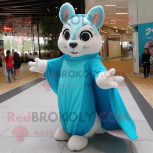 Cyan Flying Squirrel maskot...