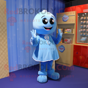 Blue Candy Box maskot drakt...