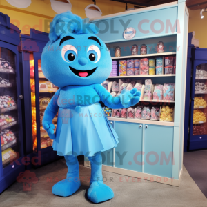 Blue Candy Box Maskottchen...