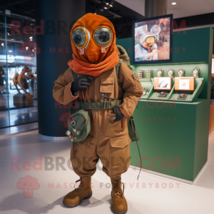 Rust Commando maskot kostym...