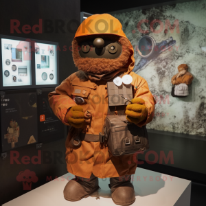 Rust Commando maskot kostym...