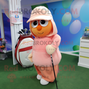 Peach Golf Bag maskot drakt...