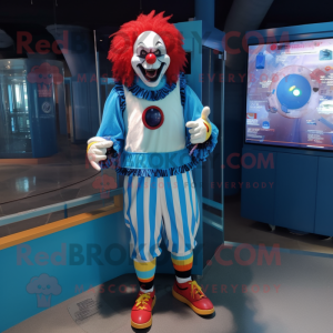 Blue Evil Clown mascotte...