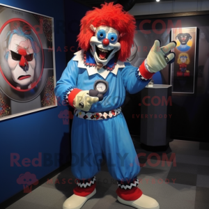 Blue Evil Clown mascotte...