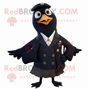 Marinblå Blackbird maskot...