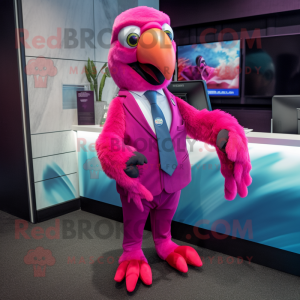 Magenta papegoja maskot...